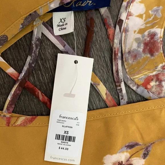 Floral Shift Dress, Marigold - Size XS - Picture 3 of 6